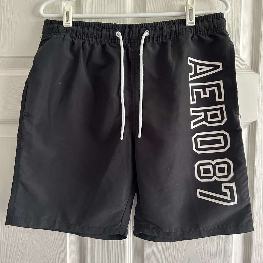 Aeropostale Black Swim Shorts, Size Medium